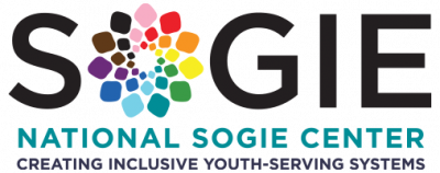 Logo for the National Center for Youth with Diverse Sexual Orientation Gender Identity and Expression with tagline creating inclusive youth-serving systems
