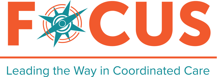 logo for focus program for intermediate care coordination model with tagline leading the way in coordinated care