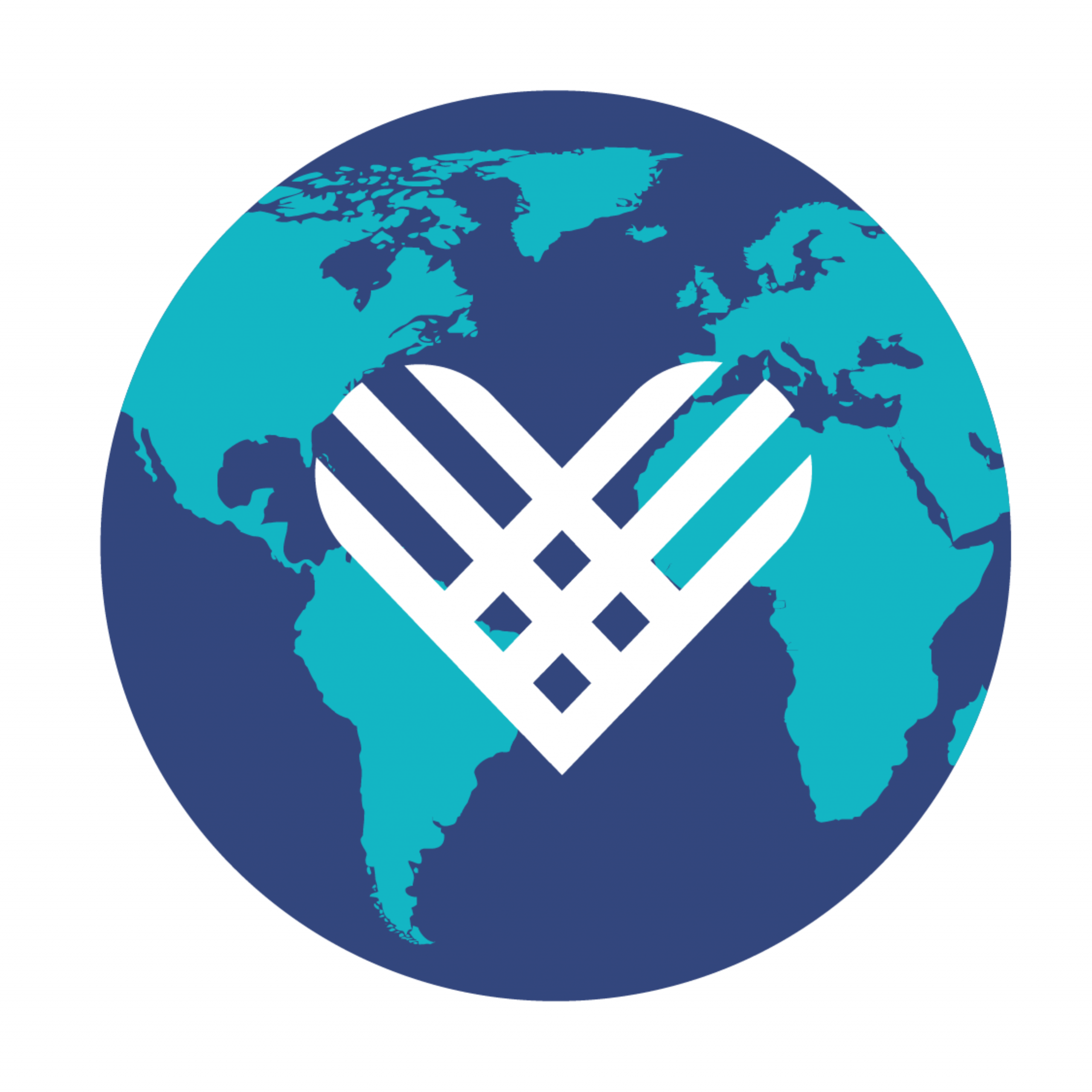 Giving Tuesday heart logo inside a globe