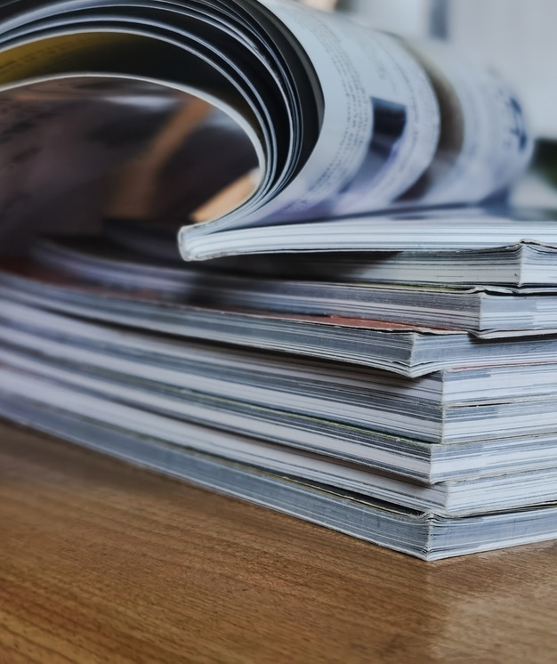 journal open to article