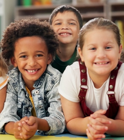 group of children smiling