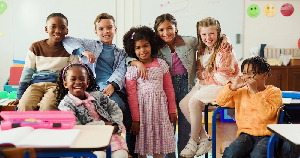 Diverse group of kids